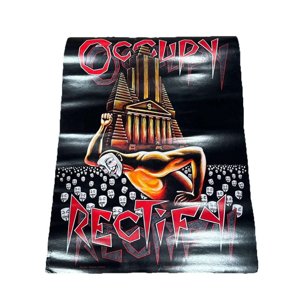 Dennis Larkins Occupy Wall Street Moonalice Poster Anonymous 99% Liberal Politic